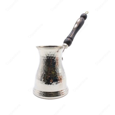 Copperdone El Dövmesi Uzun Bakır Cezve Gümüş Renk Büyük Boy - COPPERDONE