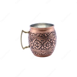 Copperdone El İşlemeli Eskitme Bakır Kupa Bardak Moscow Mule Antik Bakır Renk - 1