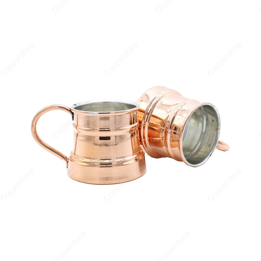 Copperdone El Yapımı Bakır Kokteyl Bira İçecek Kupası Bardağı Bakır Kulplu - 2