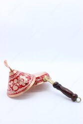 Copperdone Erzincan El İşlemesi Bakır Konik Buhurdanlık Tütsülük Kırmızı - 5