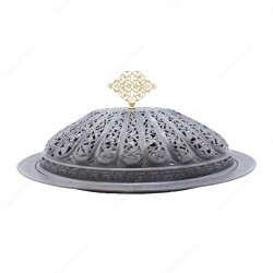 Copperdone Fine Engraved Handmade Handcrafted Ottoman Pattern Special Design Turkish Copper Serving Plate Platter With Lid Ottoman Collection 5 - 2