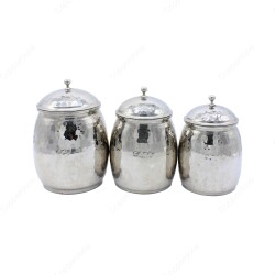 Copperdone Gaziantep El Dövmesi Bakır Şekerlik ve Baharatlık Seti Gümüş Renk - COPPERDONE