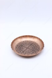 Copperdone Gaziantep El İşlemesi Bakır Çerezlik Kahvaltılık Mezelik Sosluk Antik Desenli Bakır Renk Orta Boy - 3