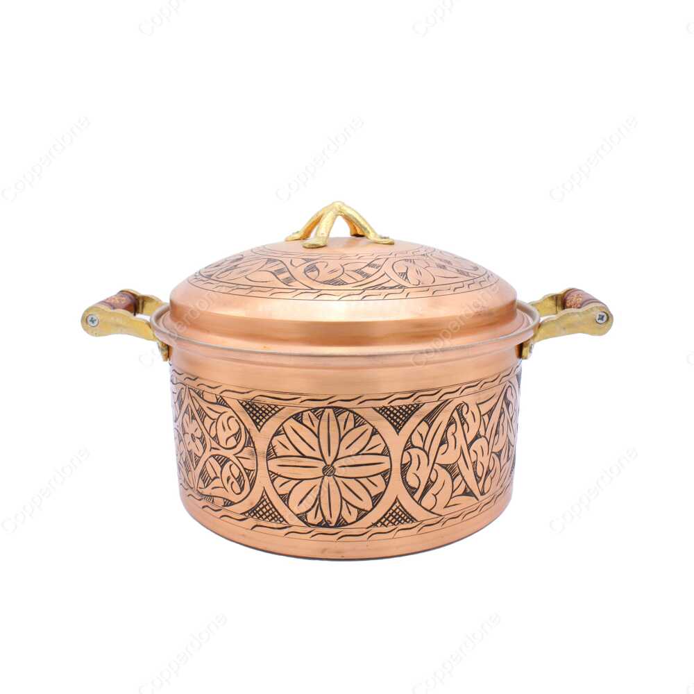 Copperdone Handmade Hand Hammered Round Shape Vintage Copper