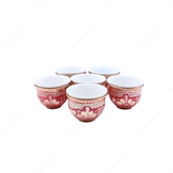 Copperdone Handmade Handcrafted Copper Turkish Arabic Coffee Mırra Fincan Serving Cup Red Color - COPPERDONE