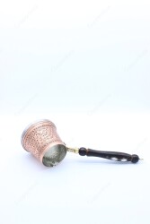 Copperdone Otantik El İşlemeli Bakır Cezve İndüksiyon Ocak Uyumlu Orta Boy - 3