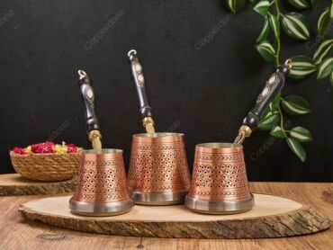 Copperdone Otantik El İşlemeli Bakır Cezve İndüksiyon Ocak Uyumlu - 8